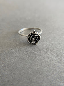 Sterling Silver Rose Ring - Type C [R1035]