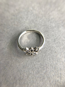 Sterling Silver Lotus Flower Ring [R1024]