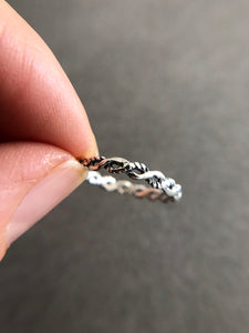 Sterling Silver Twine Twisted Ring [R1010]