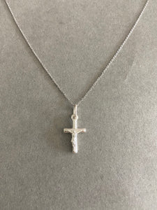 Sterling Silver Cross Pendant Catholic Necklace [NS1016]