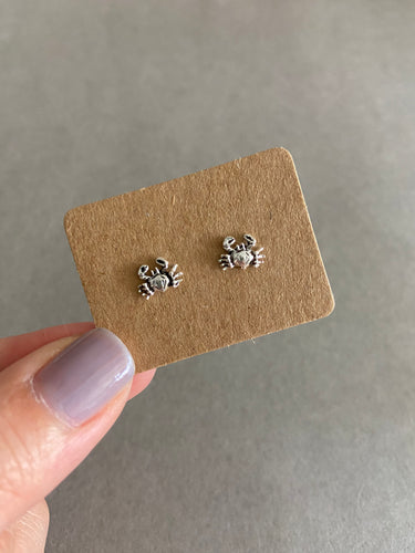 Sterling Silver Crab Studs [ESV1024]