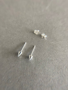 Sterling Silver Spike Pin Studs [ESV1047]