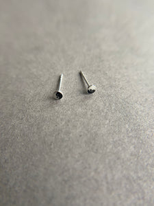 Sterling Silver Ying and Yang Studs [ESV1045-3mm]