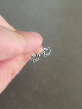 Silver Star of David Evil Eye Stud Earrings [ESV1049]
