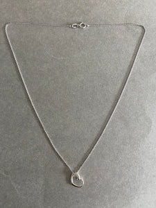 Sterling Silver Open Heart Necklace [NS1020]
