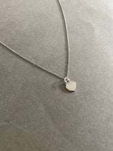 Sterling Silver Flat Heart Necklace [NS1019]