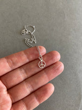 Sterling Silver Peace Necklace [NS1008]