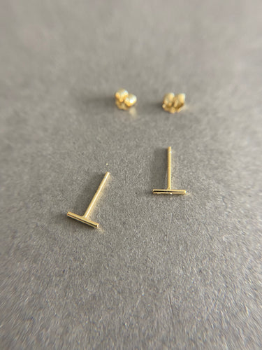 Sterling Silver Thin Bar Studs