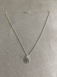 Sterling Silver Tree of Life Silver Necklace [NS1003]