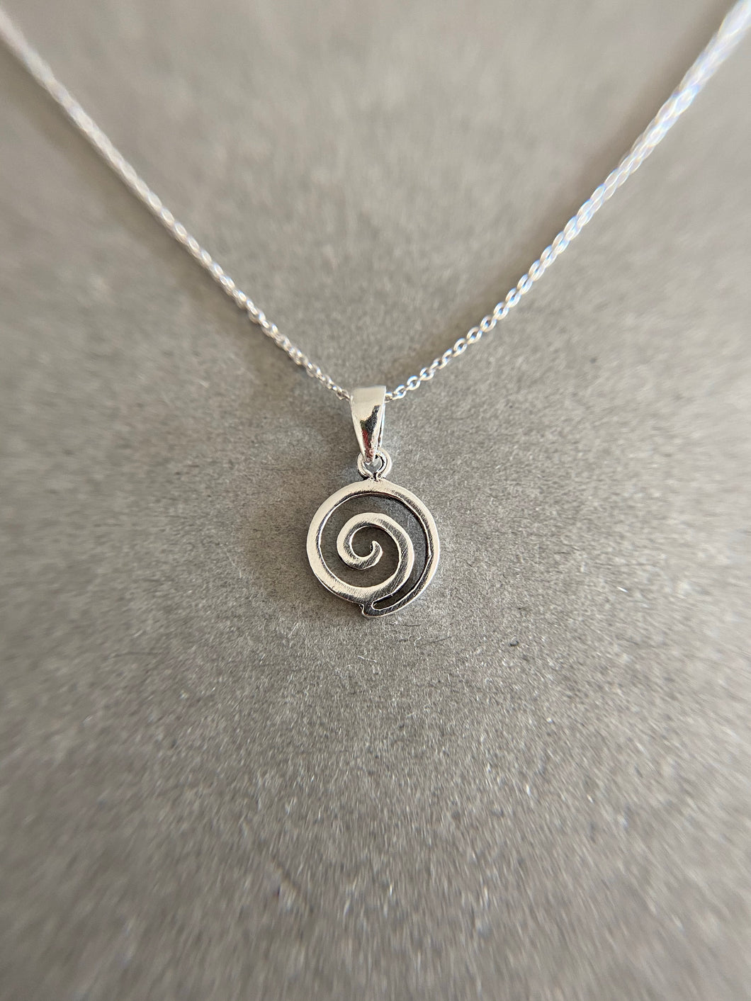 Sterling Silver Swirl Necklace [NS1005]
