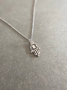 Sterling Silver Hamsa Necklace [NS1006]