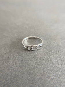 Sterling Silver 3 Chain Ring