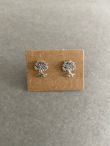 Sterling Silver Tree of Life Studs [ESV1027]