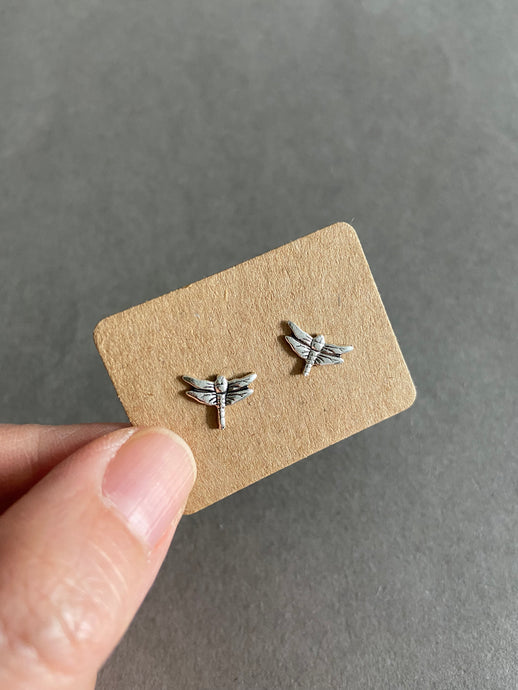 Sterling Silver Dragonfly Studs [ESV1056]