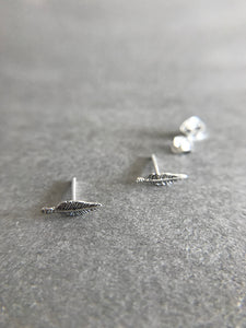 Sterling Silver Feather Studs- Type D [ESV1007]