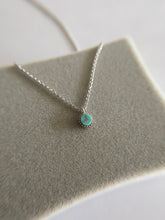 Sterling Round Square Turquoise Necklace