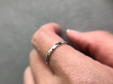 Sterling Silver Hammered Ring - 2mm