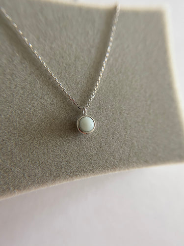 Sterling Silver White Stone Necklace