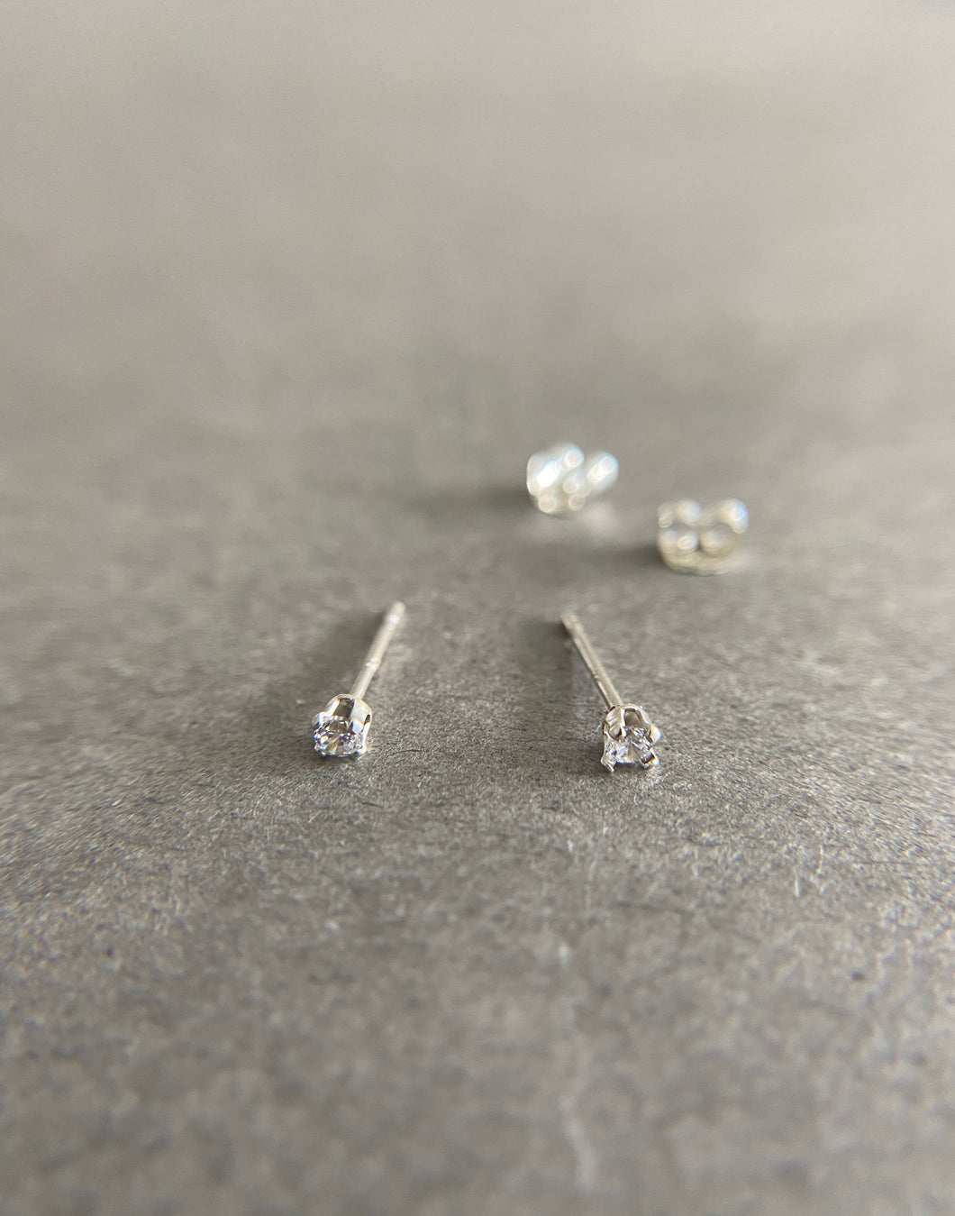 Sterling Silver CZ Studs Type A