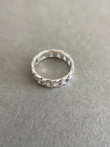 Sterling Silver Thick Chain Ring [R1013-5mm]