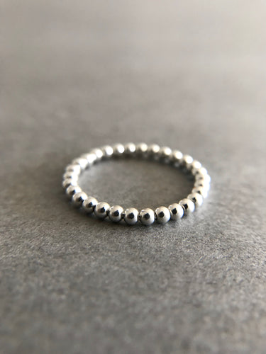 Sterling Silver Ball Ring [R1012]