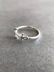 Sterling Silver Anchor Ring [R1015]